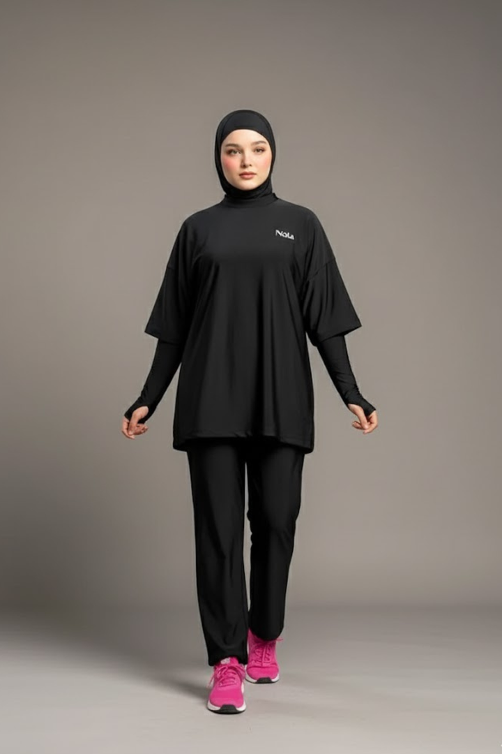 NOLA Activewear par Rawnaqe – Ensemble Modeste 3 pièces