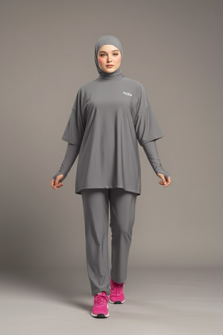 NOLA Activewear par Rawnaqe – Ensemble Modeste 3 pièces